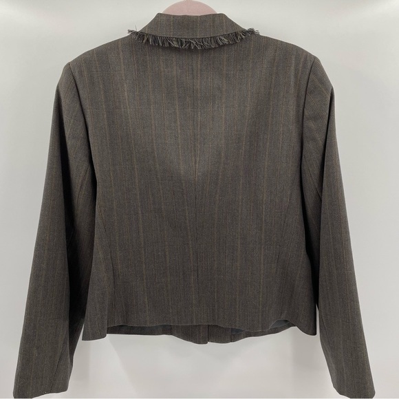 Harve' Bernard Sport Vintage 100% Wool Long Sleeve Fringe Detail Pockets Jacket - Picture 5 of 9